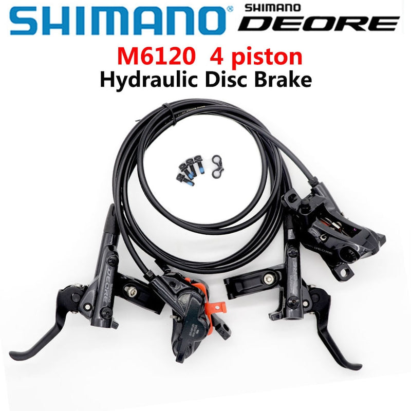 SHIMANO DEORE M6100 2 pistones M6120 4 pistones Freno MTB Bicicletas de montaña Freno de disco hidráulico MTB BR BL-M6100 DEORE Freno izquierdo derecho