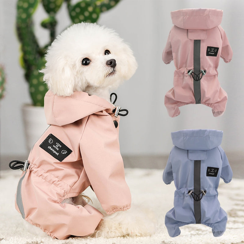 Chubasquero reflectante para perros, ropa impermeable para perros, chaqueta para cachorros, Chihuahua, mono, disfraz para perros pequeños y medianos, chubasquero, chaqueta con capucha