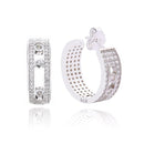 SHADOWHUNTERS Authentic 925 Sterling Silver Move Stones Women Stud Earrings Geometry Silver 925 Trendy Jewelry Making Wholesale