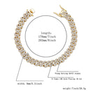 TOPGRILLZ New 8mm Fashion Miami Cuban Bracelet Full Iced Out Cubic Zirconia Bracelet Hip Hop Rapper Jewelry Ladies Bracelet Gift