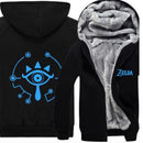 Link Hoodie Anime Breath of the Wild Cosplay Costumes Winter Coat Jacket Men's Warm Sweatshirts