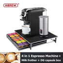 HiBREW Coffee Machine 19Bar 4in1 Multiple Capsule Expresso  Cafetera Dolce Milk&amp;Nexpresso Capsule ESEpod  Ground Coffee Pod H2