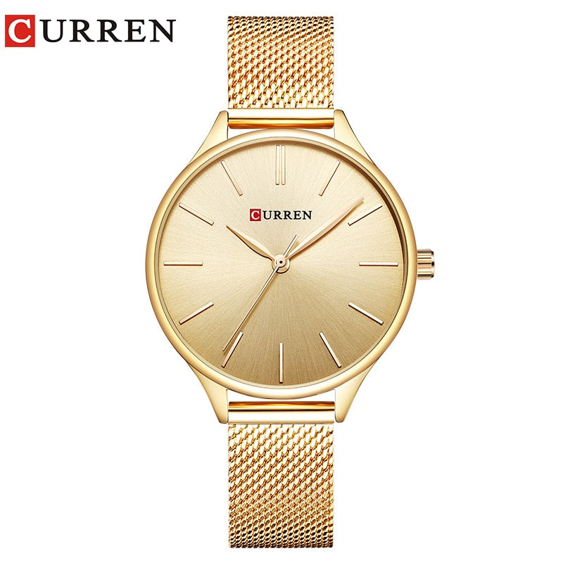 CURREN Women Watches Luxury Wrist watch relogio feminino Clock for Women Milanese Steel Lady Rose Gold Quartz Ladies Watch New