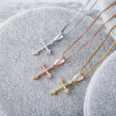 TOPGRILLZ, colgante de plata de ley 925 para mujer, colgante de Cruz de Zirconia cúbica helada, joyería de moda de Hip Hop para regalo