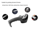 XITUO Knife Sharpener for Straight and Serrated Knives, 3-Stage Diamond Coated Wheel System, Sharpens Dull Knives Quickly, Safe