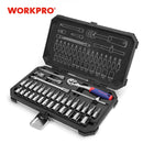 WORKPRO 35PC Tool Set Home Instruments Set of Tools for Car Repair Tools 1/4" Dr. Socket Set Ratchet Wrench