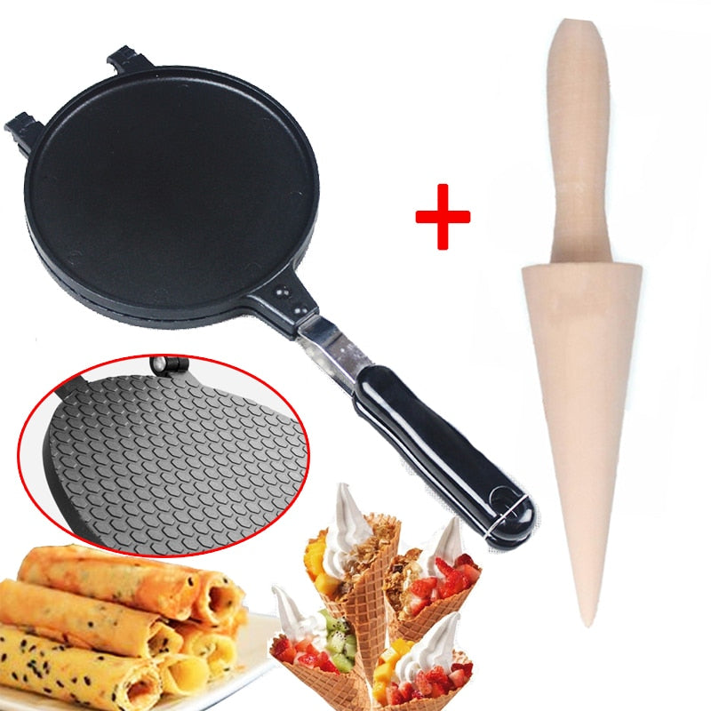 Egg Roll Mode Non-Stick Omelet Waffles For The Baking Pan Cake Aluminium Alloy Bakeware Crispy Machine Omelet Mold Bakeware Tool