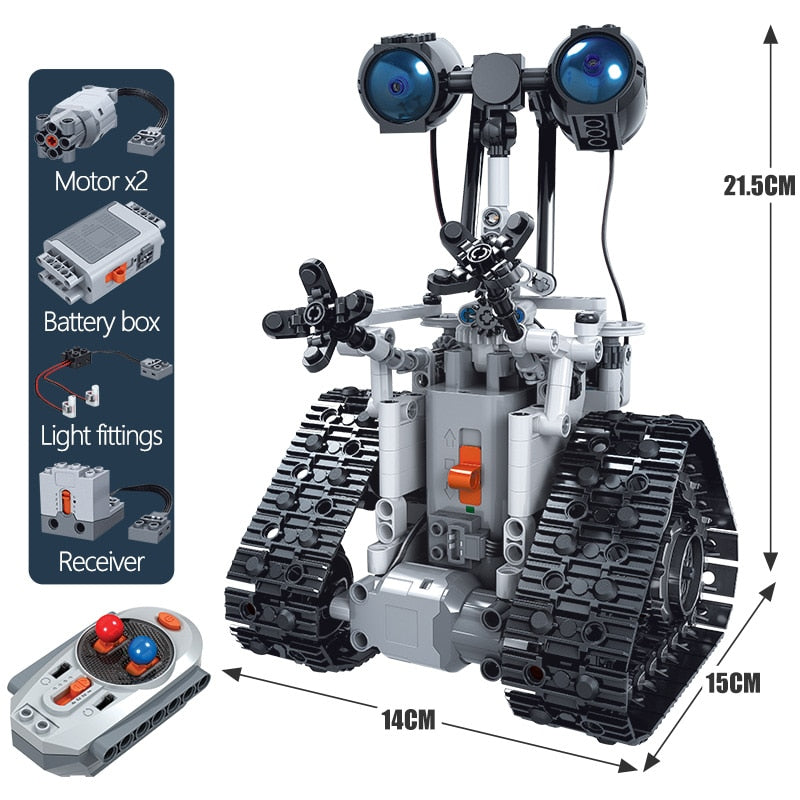 ZKZC 408 STÜCKE Stadt Kreative High-Tech RC Roboter Elektrische Bausteine ​​Fernbedienung Intelligente Roboter Ziegel Spielzeug Für Kinder