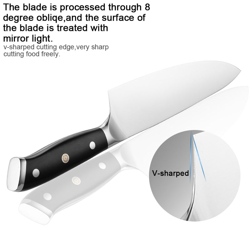 XITUO 7PCS Kitchen Knife Set German Steel Chef Knife Japanese Santoku Knife Cleaver Paring Knives Boning knife Cooking Tool