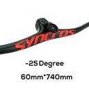 SYNCROS Carbon Fiber Mountain Mountain Integrated MTB Manillar FRASER IC SL -8 -17 -25 Tres especificaciones con tornillos de titanio