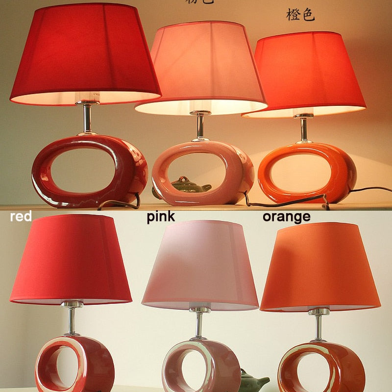 Keramik Tischlampe Schlafzimmer Schreibtisch Studie Leselampe Klassische chinesische dekorative Lampe warme Hochzeitsgeschenk Lampe