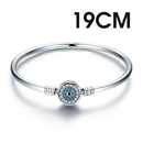 BISAER 925 Sterling Silver Pulseira Snowflake Bangles 925 Heart Snake Chain Clasp Femme Silver Bracelet For Women Jewelry