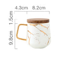 Luxury Nordic Marble Ceramic Coffee cups Condensed Coffee Mugs Cafe Tea breakfast Milk Cups Saucer Suit with Dish Spoon Set Ins