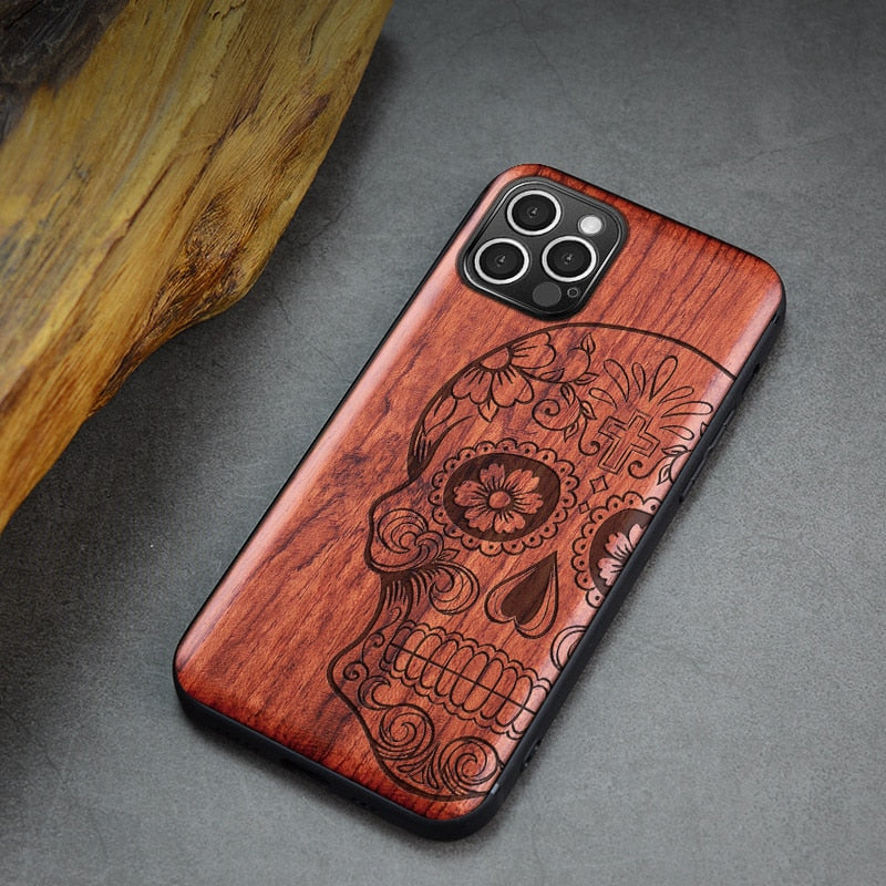 For iPhone 12 Pro Case Boogic Original Wood funda iPhone 12 mini wood Cover Phone Case For iPhone 12 Pro Max