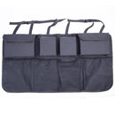 Organizador de maletero de coche, bolsa de almacenamiento ajustable para asiento trasero, red de alta capacidad, multiusos, organizadores universales para respaldo de asiento de automóvil Oxford