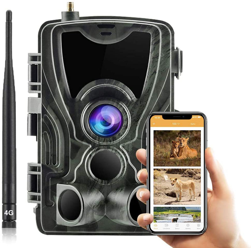 Aplicación gratuita Trail Camera Cloud Service 4G Vida Silvestre Caza Vigilancia Celular Móvil 30MP 2K Cámaras inalámbricas HC801Plus