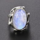 Natural Moonstone rings For Men Women&