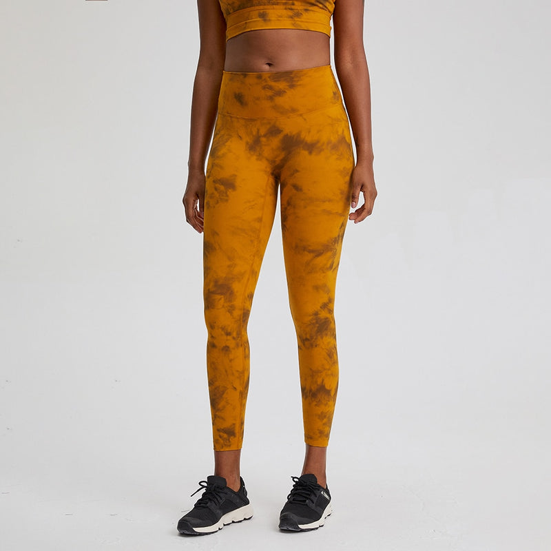 SHINBENE CLASSIC 3.0-TIE DYE Naked Feel Fitness Workout Legging Women No Camel Toe Yoga Pants Sport Gym Legging 2-12