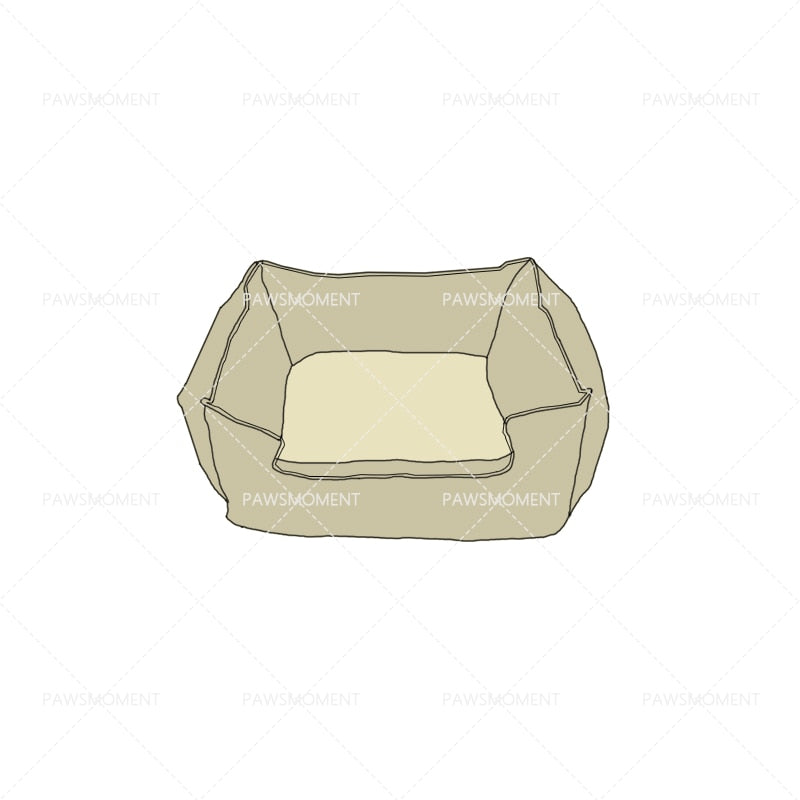 Haustier-Hundebetten für kleine Hunde, Leder-Welpenbett für pommersches Sofa, Haus, Pudel, Nest, Schlafen, warmes Bett mit Buchstabendruck, PB0067