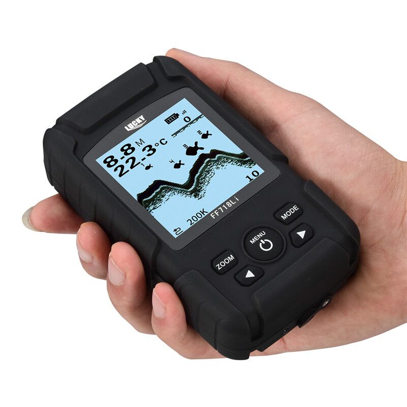 LUCKY FF718LiD Real-waterproof Fish Finder 200KHz/83KHz Dual Sonar Frequency 100M Detection Depth Alarm Detector