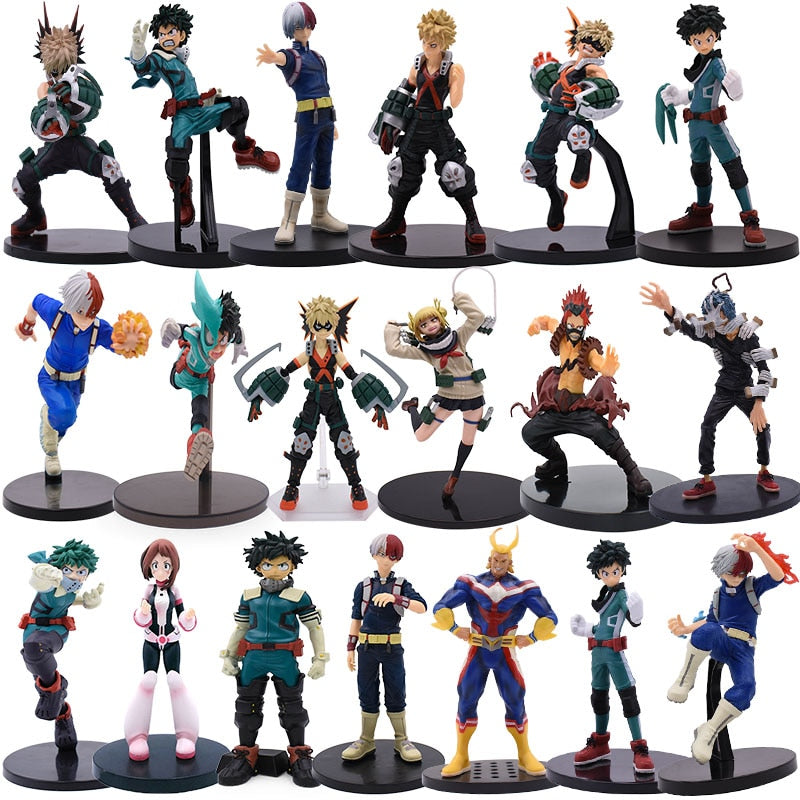 16-24cm Anime Cartoon Figure My Hero Academia Izuku Midoriya Shouto Todorok Bakugou Cross my body PVC Action Amazing Hero Toys