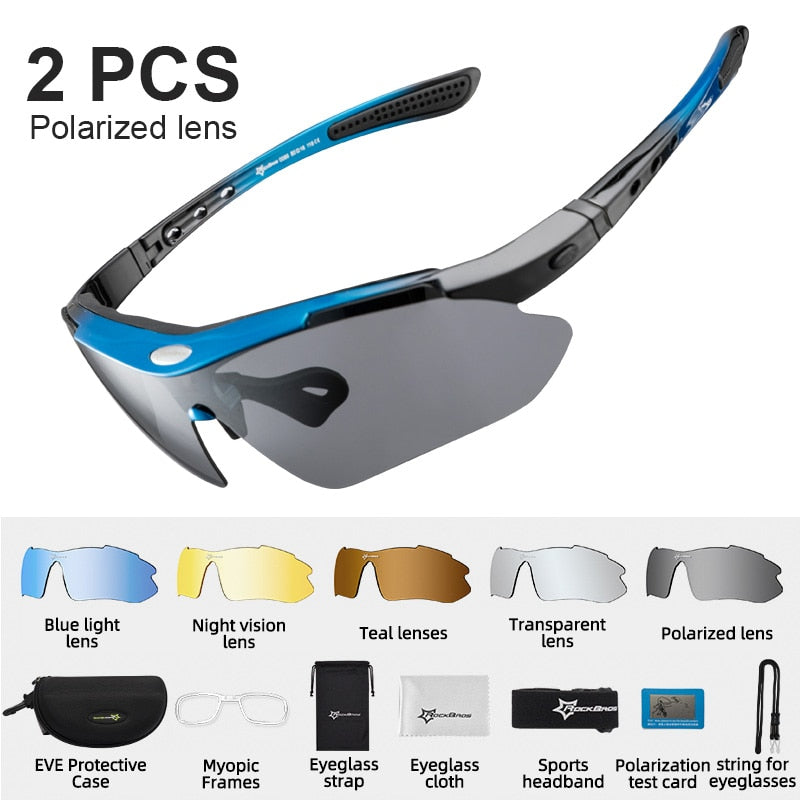 ROCKBROS Polarized Cycling Glasses  Clear Bike Glasses Eyewear UV400 Outdoor Sport Sunglasses Men Women Cycling Sunglasses