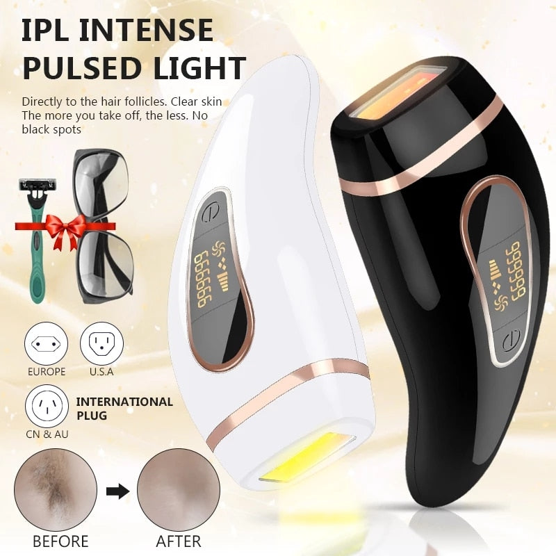 Depiladora IPL permanente profesional Flash 990000, depiladora láser, foto eléctrica, máquina depiladora sin dolor para mujeres, depiladora