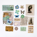 Journamm 15pcs Vintage Cards for Phone Deco Retro Stationery Supplies Plant Paper Junk Journal Label Scrapbooking Material