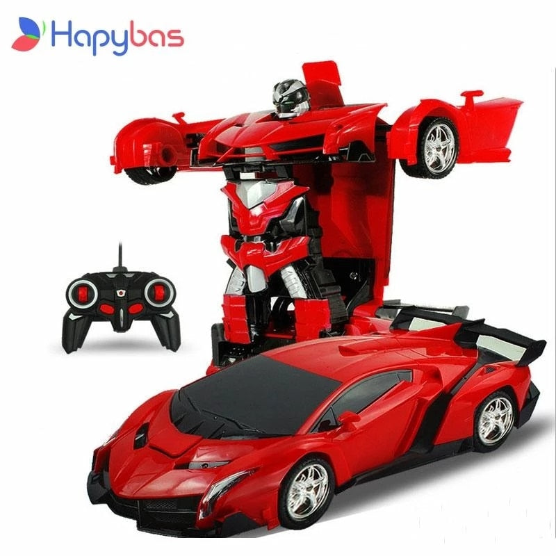 2in1 RC Auto Sportwagen Transformation Roboter Modelle ferngesteuertes Verformungsauto RC Kampfspielzeug KinderGeburtstagsgeschenk für Kinder