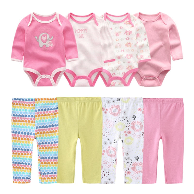 2022 Baumwolle Baby Mädchen Kleidung Bodysuits + Hosen Baby Sets Neugeborene Kleidung Sets Herbst Winter Baby Boy Kleidung Roupa de bebe