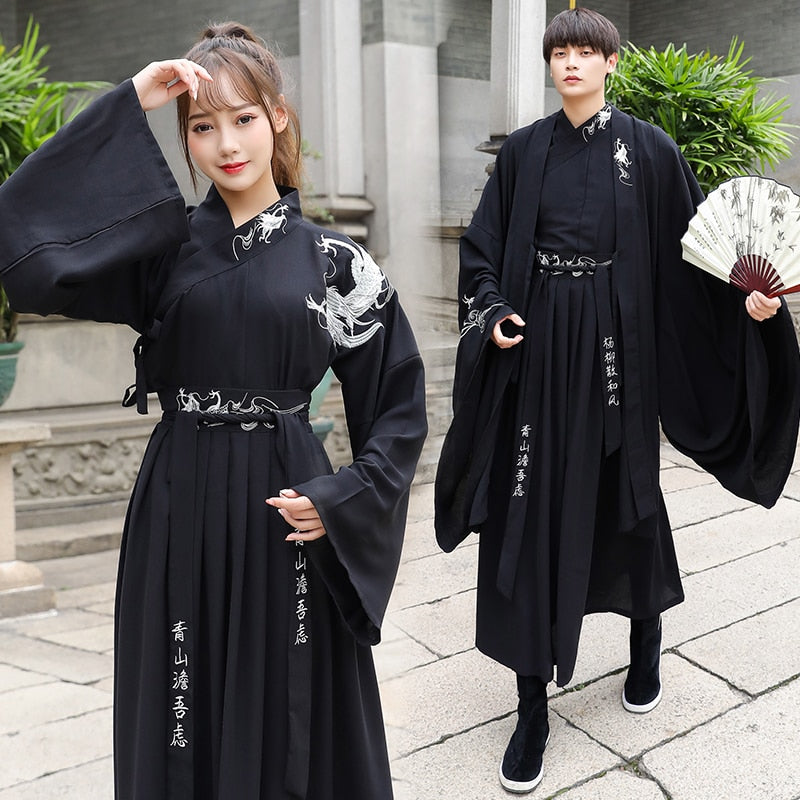 Large Size Women Traditional Hanfu Dress Man Han Dynasty Costume Couple Chinese Ancient Swordsman Clothing Male Kimono Tang Suit