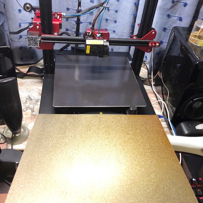 ENERGETIC 3D Printer Hot Bed Powder Coated Textured PEI(One Side) Spring Steel Sheet +Magnetic Base Flexplate System