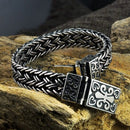 BOCAI Neues echtes massives S925 reines Silberarmband für Herren Persönlichkeit gewebtes Armband Dominanter Retro-Mode-Feiertagsgeschenk