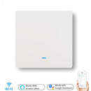 Interruptor inteligente WiFi pulsador interruptores de luz de pared EU AC 90v 250v No Neutral Tuya Control inalámbrico Alexa Google Home Compatible