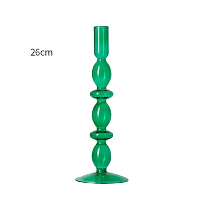 Handmade European Vintage Glass Candlestick Romantic Dinner Decoration For Home Wedding Candle Holder Rod Wax Candelabrum Gift