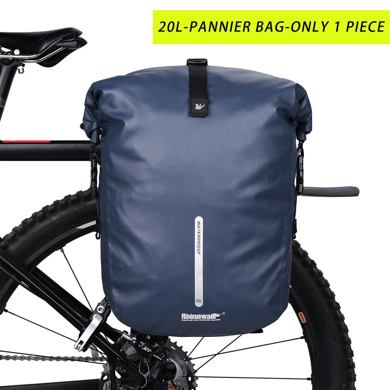 Rhinowalk Bicycle bag&amp;Pannier 100% Fully Waterproof 27L Big Bike Bag capacity Multifunctional Rear Rack Pannier Bag Cycling Bags