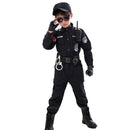 Children Traffic Special Police Halloween Carnival Party Performance Policemen Uniform Kids Army Boys Cosplay Costumes 110-160CM