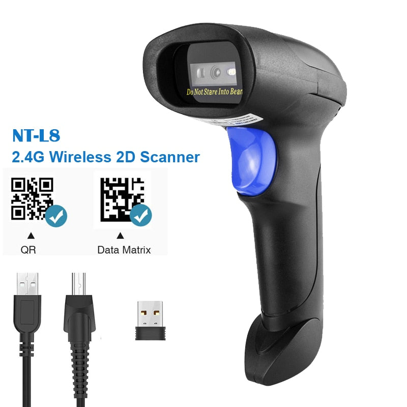 Escáner de código de barras inalámbrico de mano NETUM NT-1698W Y lector de código de barras QR NT-1228BL Bluetooth 1D/2D PDF417 para IOS Android IPAD