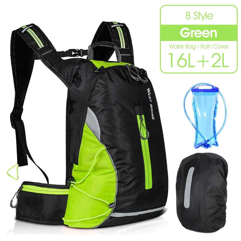 WEST BIKING Waterproof Bike Bag Portable Reflective Sports Cycling Backpack Outdoor Hiking Climbing MTB Bicycle Accessories