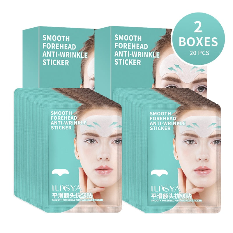 Ilisya Forehead Furrow Patch Anti-wrinkle Line Removal Stickers Frown Lines Hydrogels Anti-aging Moisturizng Patch Skin Care