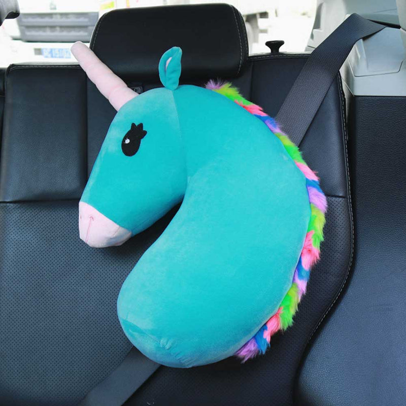 Baby Kid Travel Unicorn Pillow Children Head Neck Support Protect Car Seat Belt Pillow Shoulder Safety Strap Cute Animal Cushion