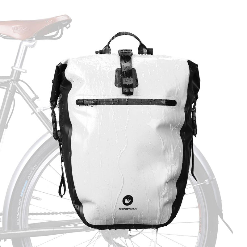 Rhinowalk Bicycle bag&amp;Pannier 100% Fully Waterproof 27L Big Bike Bag capacity Multifunctional Rear Rack Pannier Bag Cycling Bags