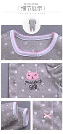 Baby Body Cat Romper Baby Boys Girls Printed Autumn Winter Romper Long Sleeved One-Piece Pajamas