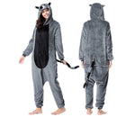 Waschbär Pyjamas Männer Kigurumi Tier Onesies für Erwachsene Cartoon Cosplay Kostüm Einteiliger Pyjama Overall Damen Pyjama Bodysuits