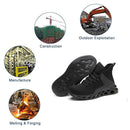 Men Safety Shoes with Metal Toe Indestructible Ryder Shoe Work Boots with Steel Toe Waterproof Breathable Sneakers Work Shoes