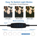 Yizhestudio Ring Lamp with tripod Dimmable Selfie Ring Light with stand color Annular tube photographic lighting For Live Studio