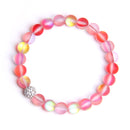 8mm Moonstone Stone Beaded Bracelet For Women Men Chakra Yoga Shining Stone Beaded Charm Bracelet Handmade Wristband Jewelry