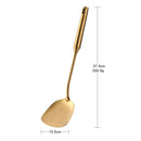 Gold cookware Stainless Steel Cooking tools spatula Shovels Turner Ladle Spoon Colander Filter Potato Mashers Kitchen Utensils