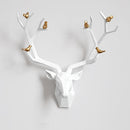 Harz 3D Big Deer Head Wanddekoration für Home Satue Dekoration Zubehör Abstrakte Skulptur Moderne Tierkopf Wanddekoration