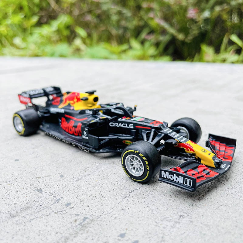 Bburago 1:43 2021 F1 Red Bull Racing RB16B 33 # Verstappen 11 # Sergio Perez Fórmula uno Simulación aleación súper modelo de coche de juguete